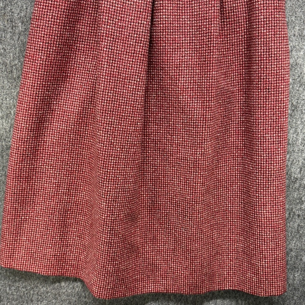Guy Laroche Diffusion Skirt Womens 36 Red Tweed A-Line Midi Lined Made in France - Picture 3 of 16